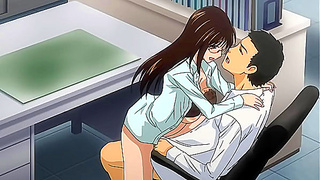 My mature coworker gets horny fucking at work - Hentai [SUBTITLED]