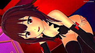 Sweet Megumin is now an adult and ready to fuck in her bikini (Adult Version) (hentai)