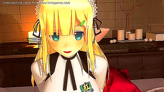 Busty teen Hentai Maid gives amazing blowjobs!