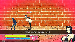 Man in hentai act with hot lady in new action hentai porn game