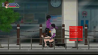 Female cop has sex with zombie men in Hot porn hentai game
