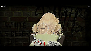 Blonde roblox slut whores herself out by BBCs in an alleyway