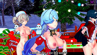 Pussyverse: MMD All I Want for Christmas Is You (Robin, Astra Yao, Barbara)