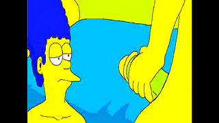 Homer Finds Bliss in Marges Forbidden Embrace Under Springfield Stars
