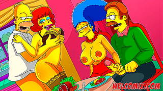 Swap Wives Sparks Steamy Chaos in The Simptoons X Simpsons Sinful Encounter