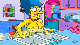 Seductive MILF Simpson Engages In Explicit Adult Activities With Homer GIFs