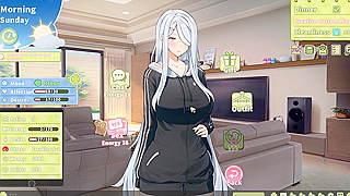 Harem game catches Summer Clover red-handed with massive boner in kitchen!
