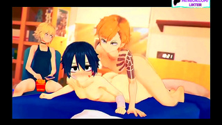 Futanari Lesbian Anime Sex Blonde Futa Gets Hardly Fucked for Steamy Oral Creampie Orgasm